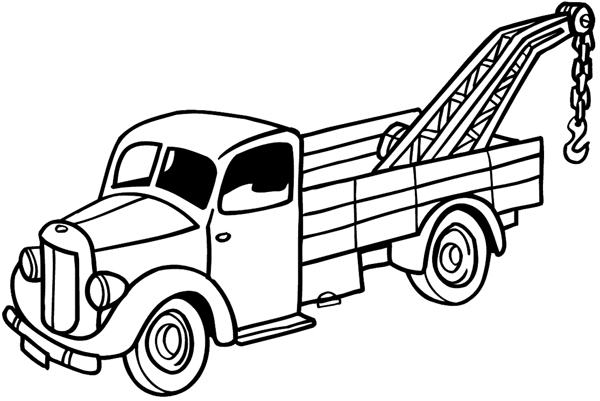 Vintage wrecker truck vinyl sticker. Customize on line.       Autos Cars and Car Repair 060-0483  